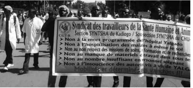 CHU Yalgado Ouédraogo: Le personnel a battu le macadam