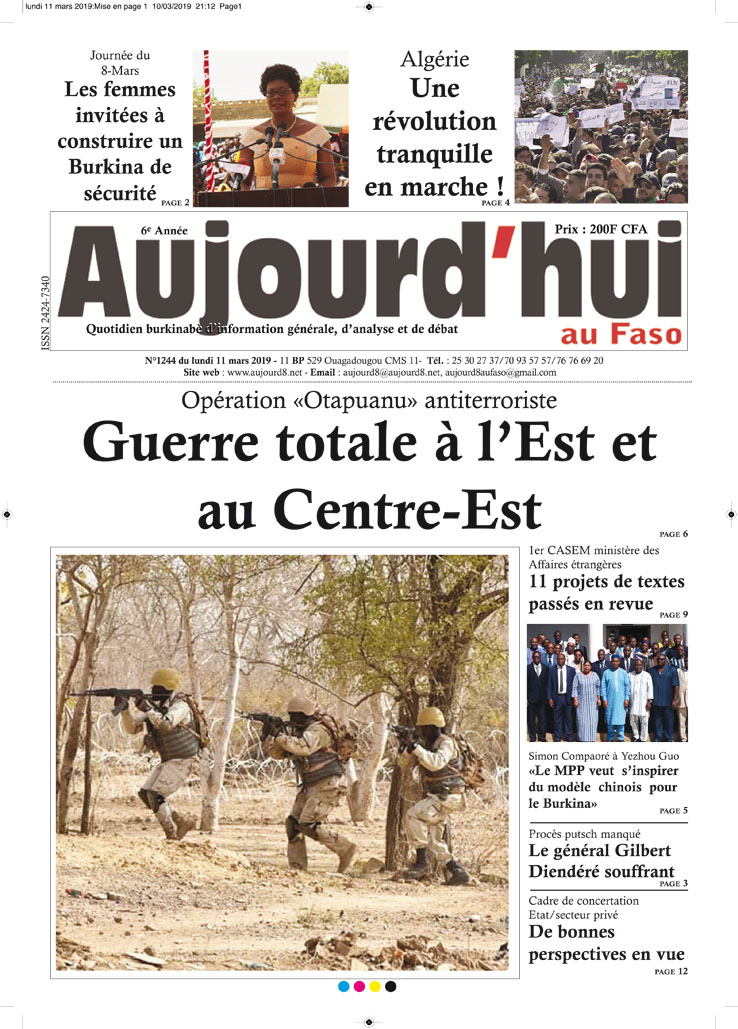 La Une du 11 mars 2019