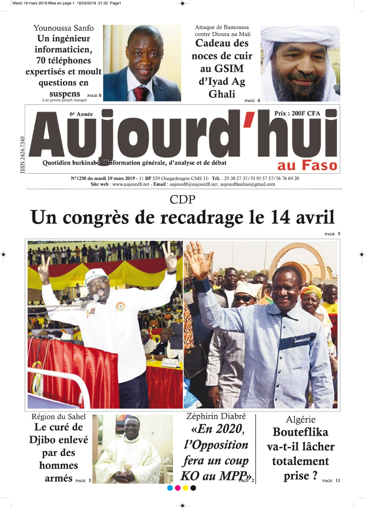 La Une du 19 mars 2019