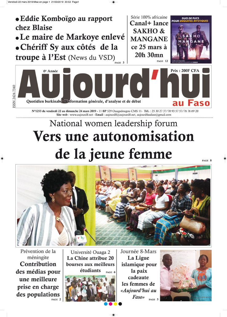 La Une du 22 mars 2019