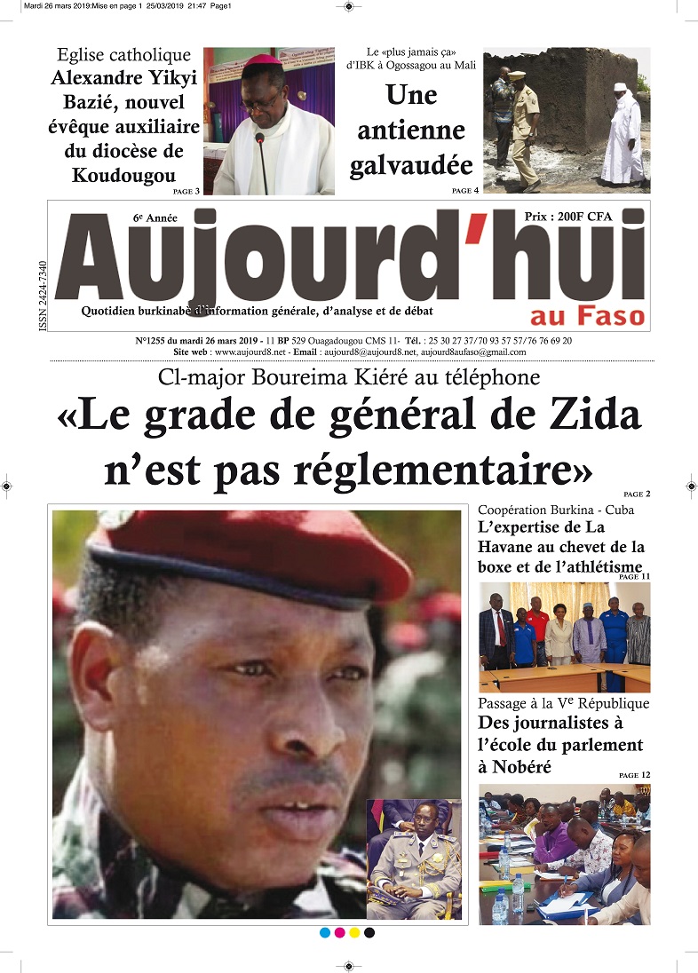 La Une du 26 mars 2019