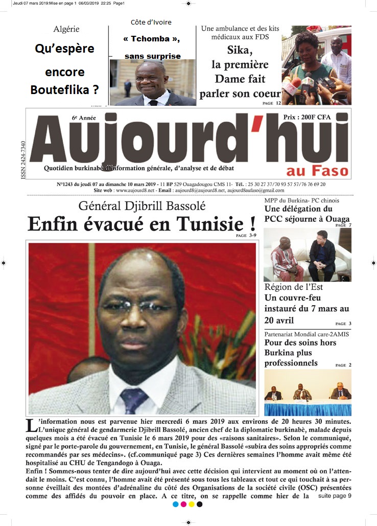 La Une du 8 mars 2019