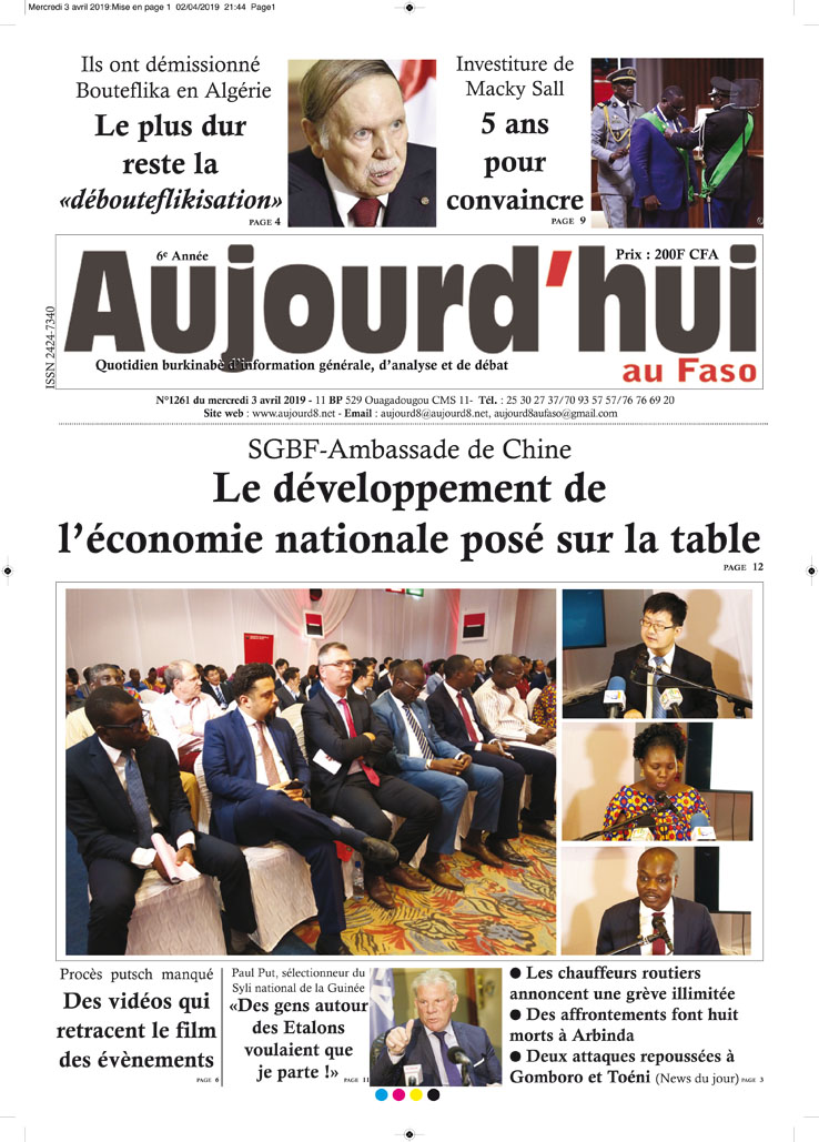 La Une du 3 avril 2019