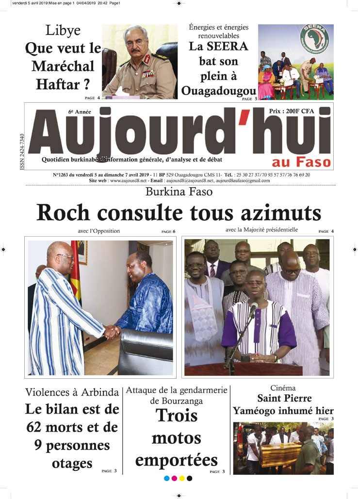 La Une du 5 avril 2019