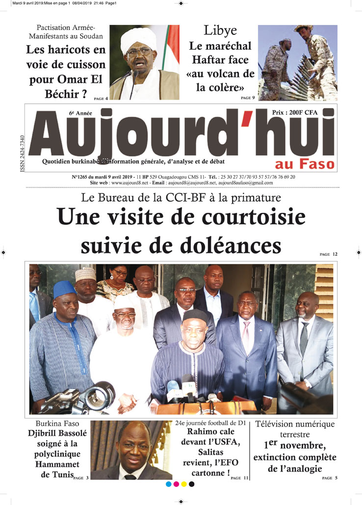 La Une du 9 avril 2019