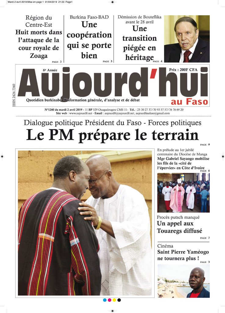 La Une du 2 avril 2019