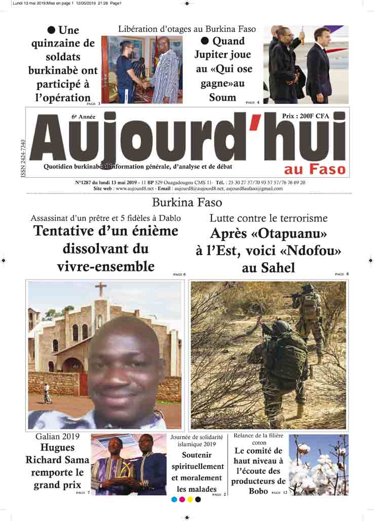 La Une du 13 mai 2019