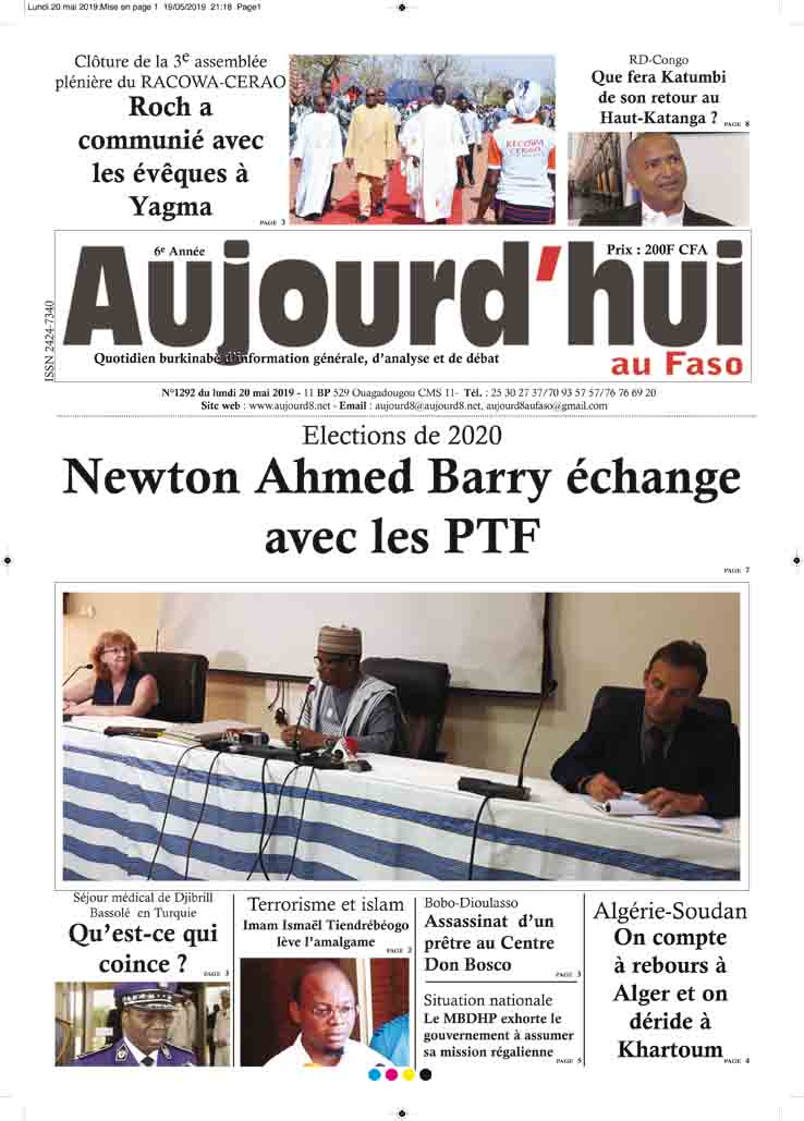 La Une du 20 mai 2019