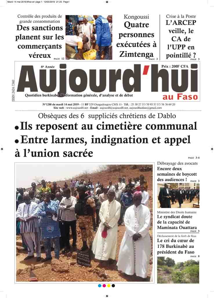 La Une du 14 mai 2019