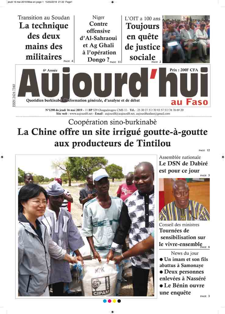 La Une du 16 mai 2019