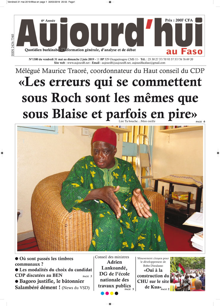 A la Une du 31 mai 2019