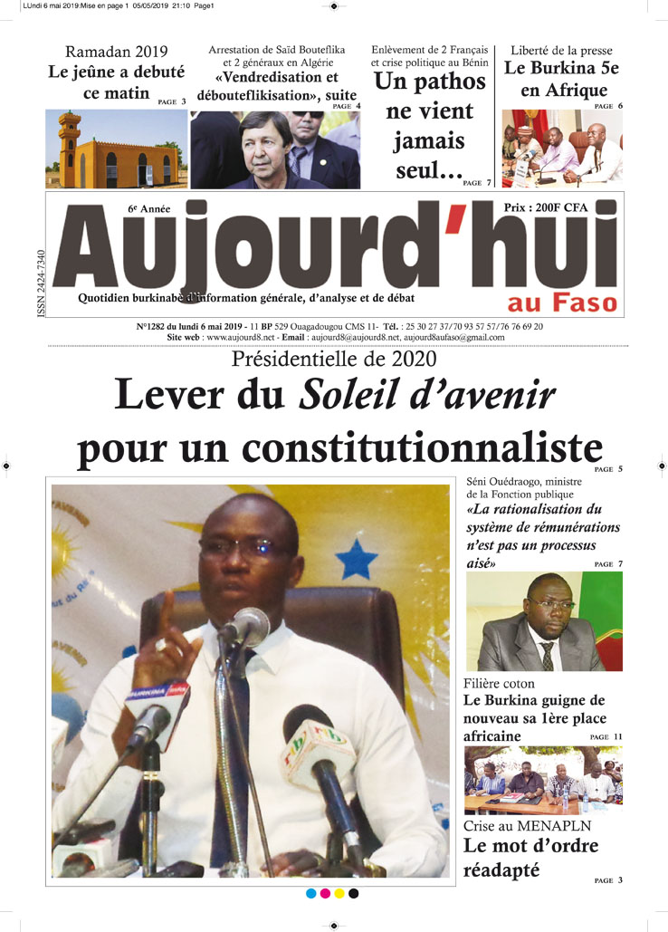 La Une du 6 mai 2019