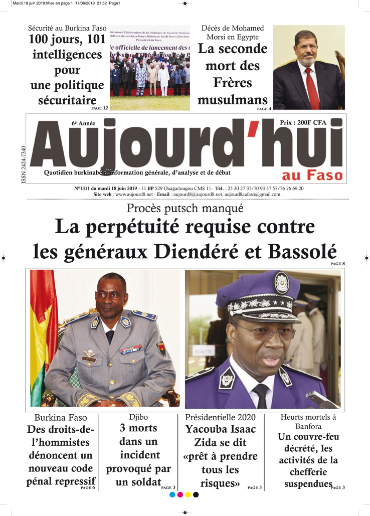 A la Une du 18 juin 2019