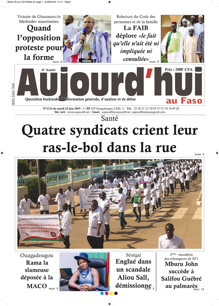 A la Une le 25 juin 2019