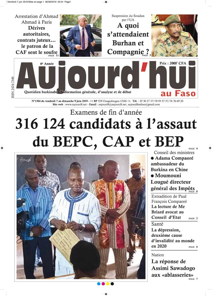 A la Une du 7 juin 2019