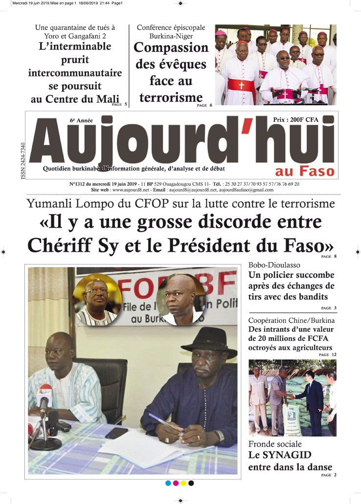 A la Une le 19 juin 2019