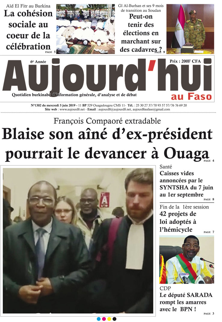 La Une du 5 juin 2019