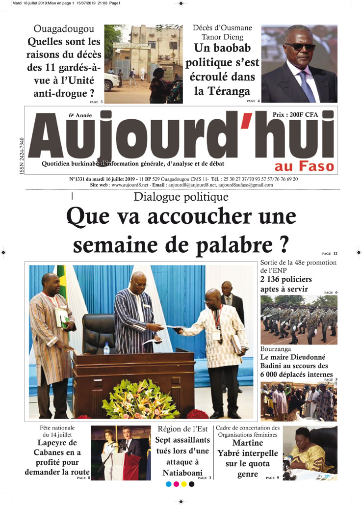 A la Une du 16 juillet 2019