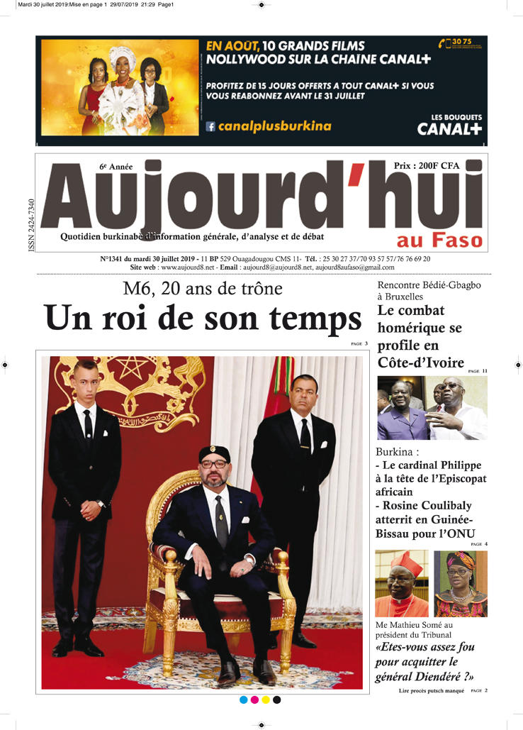 A la Une du 29 juillet 2019