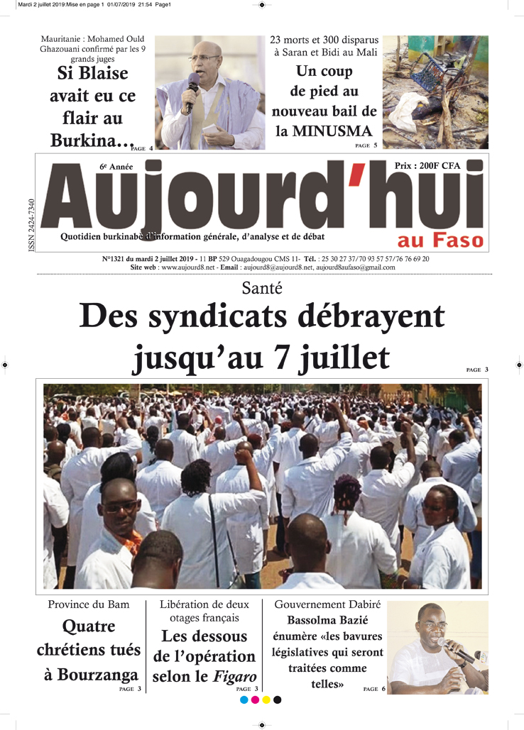 A la Une du 2 juillet 2019