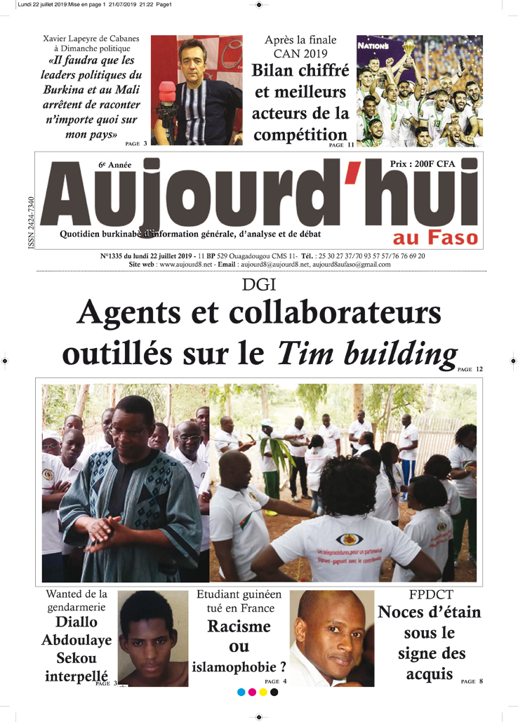 A la Une du 22 juillet 2019