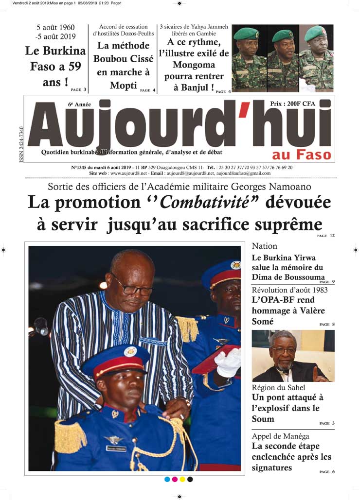 A la Une du 6 août 2019