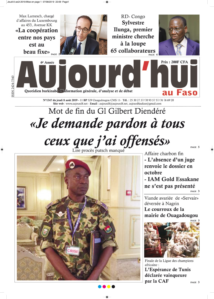 A la Une du 8 août 2019