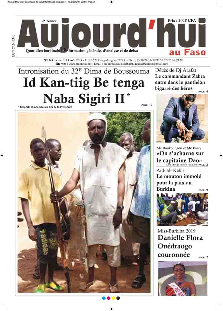 A la Une du 13 août 2019