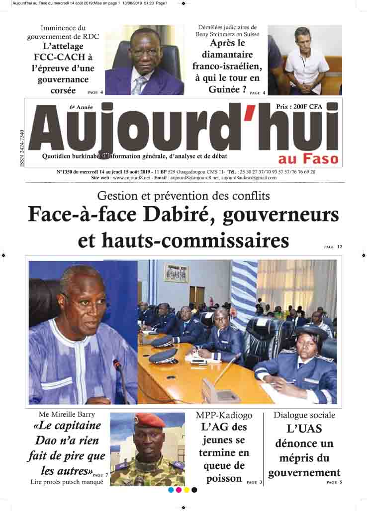 A la Une du 14 août 2019