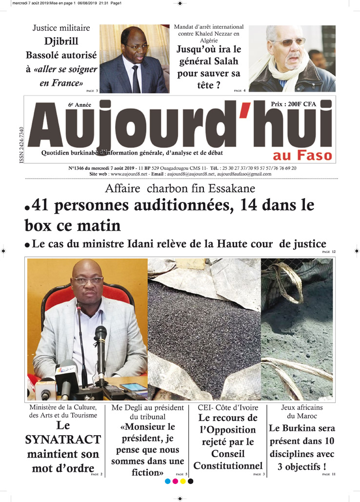 A la Une le 7 août 2019