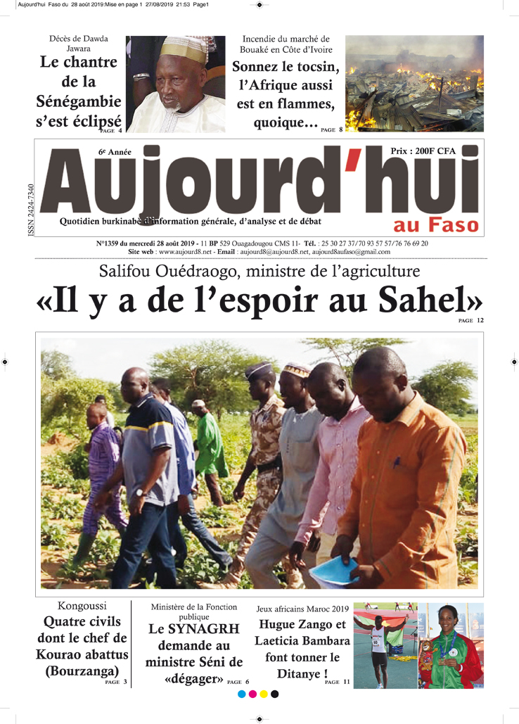 A la Une du 28 août 2019