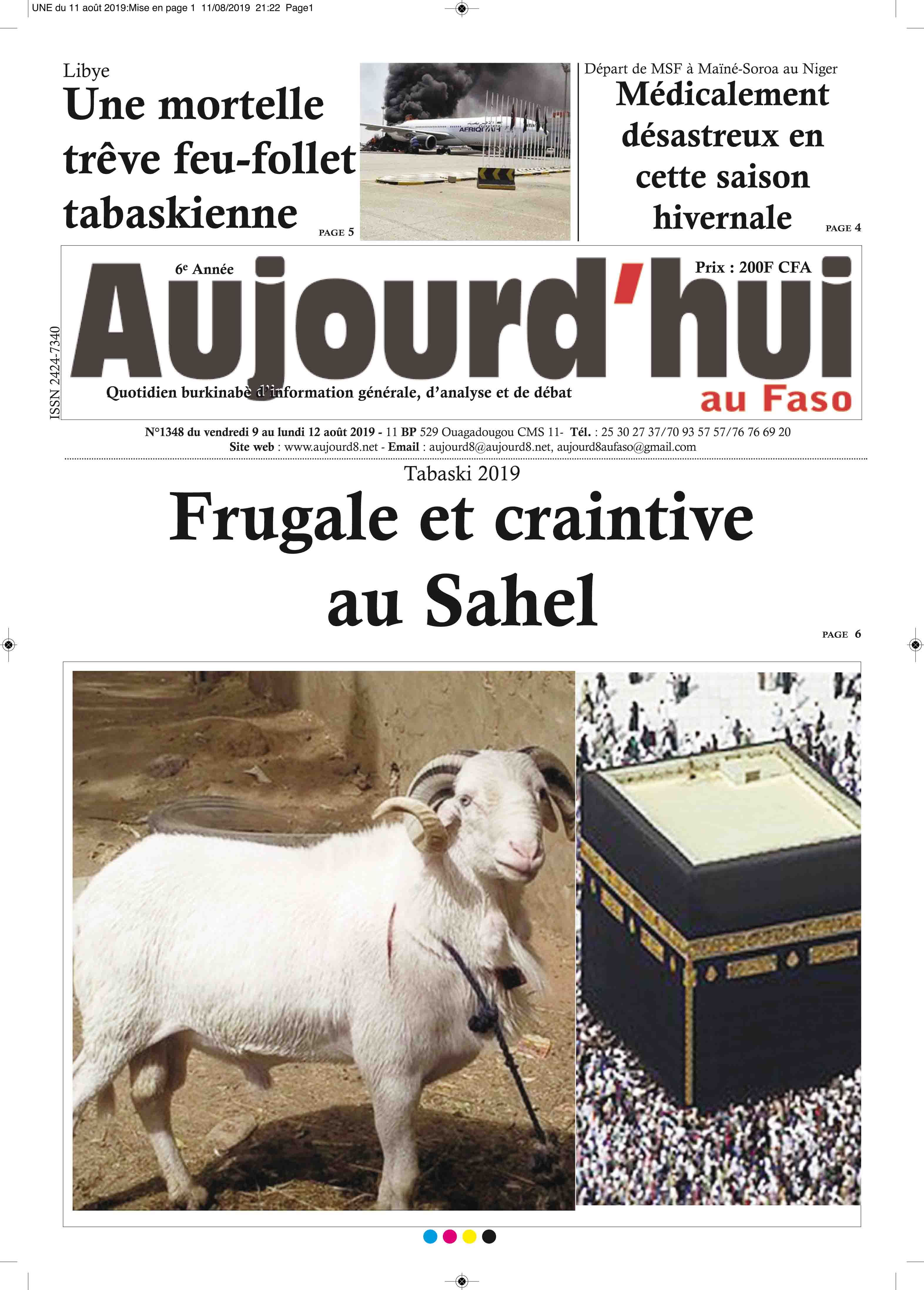 A la Une du 12 août 2019