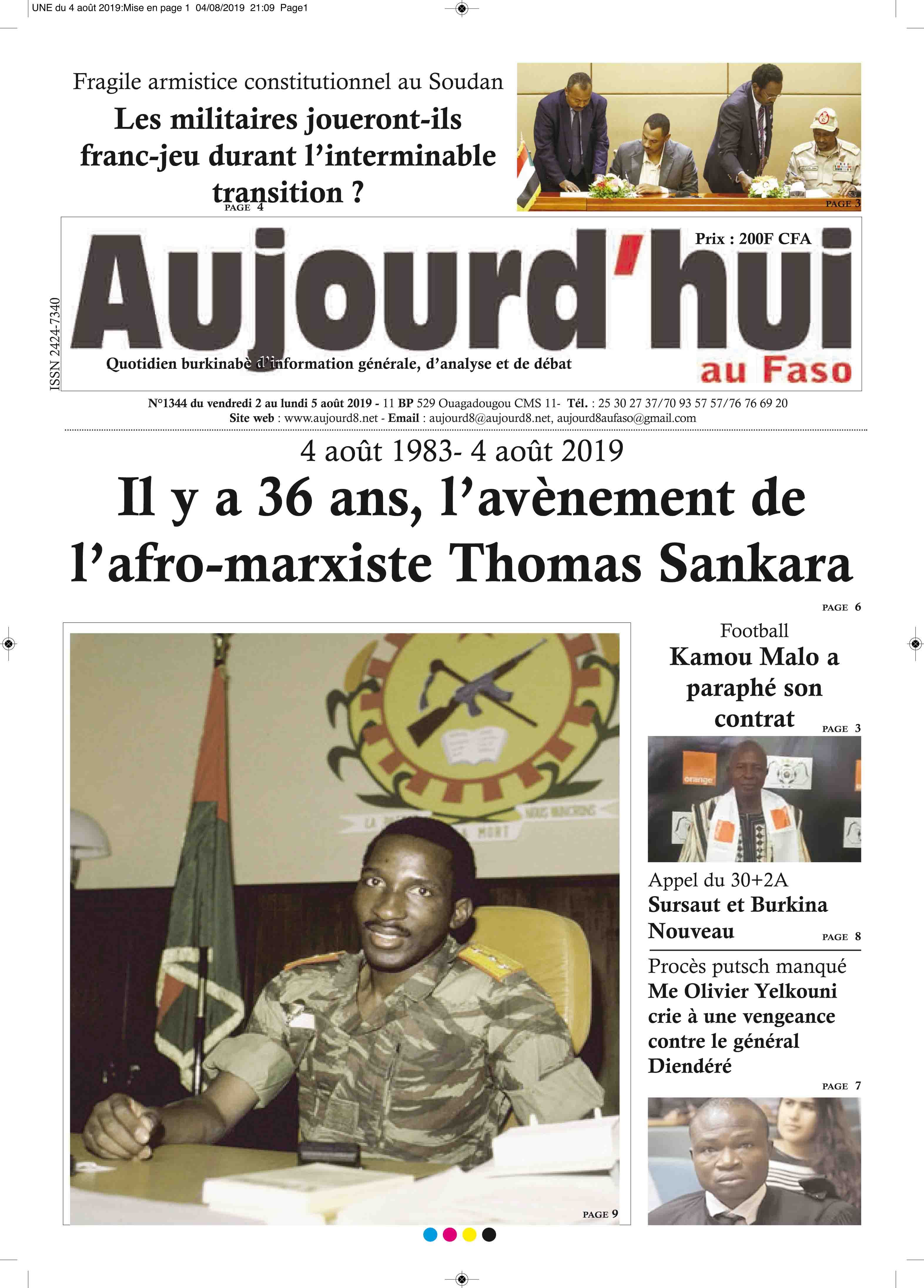 A la Une du 5 août 2019