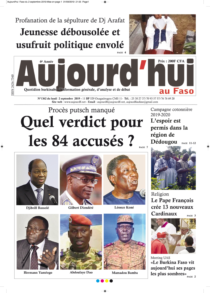 A la Une du 2 septembre 2019