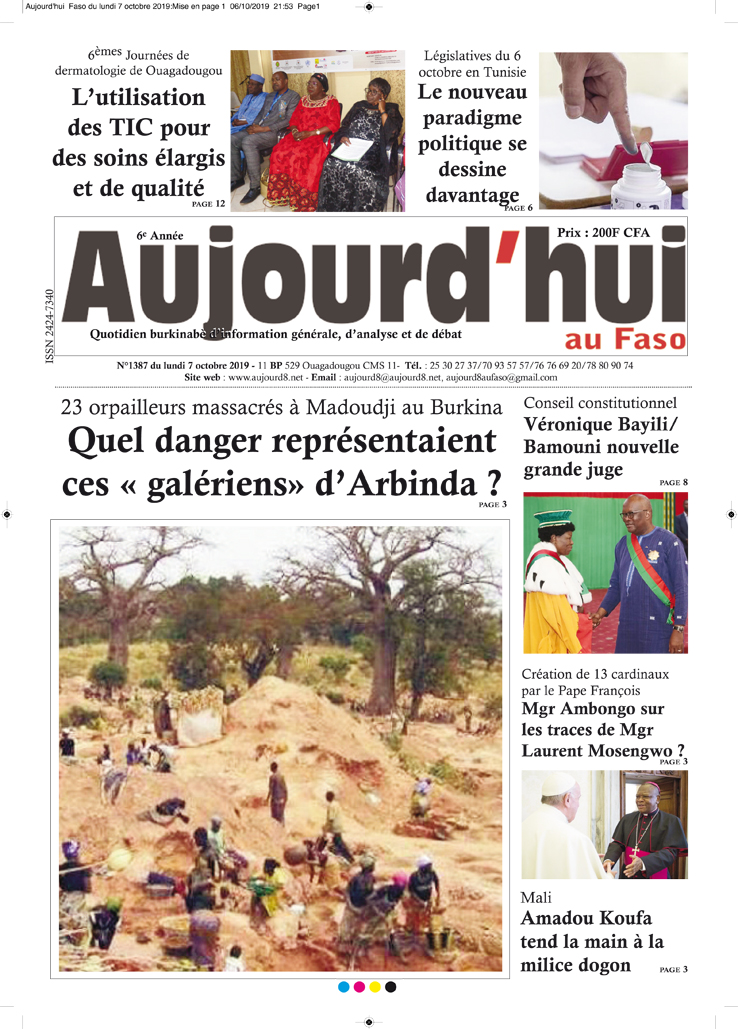 À la Une du 7 octobre 2019