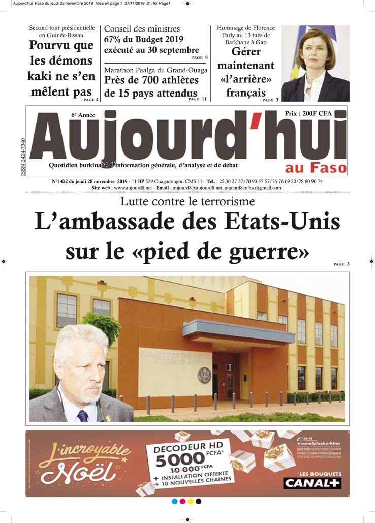 A la Une du 28 novembre 2019