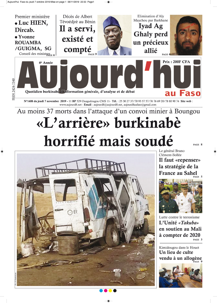 A la Une du 7 novembre 2019