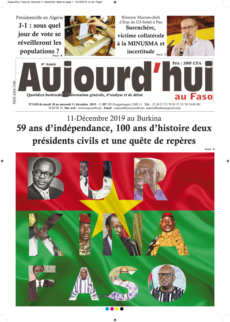 A la Une du 11 décembre 2019