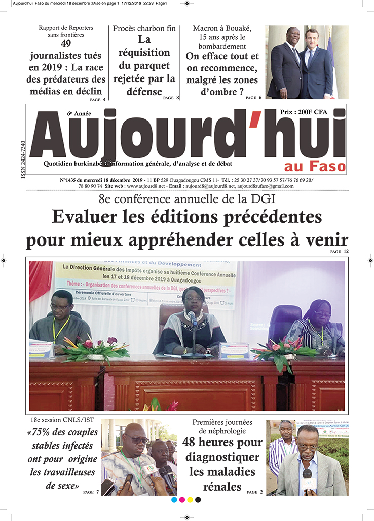 A la Une du 18 décembre 2019