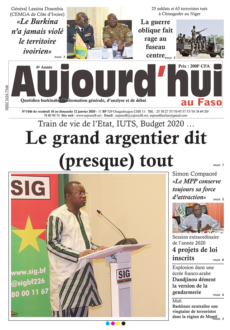 A Une du 10 janvier 2020