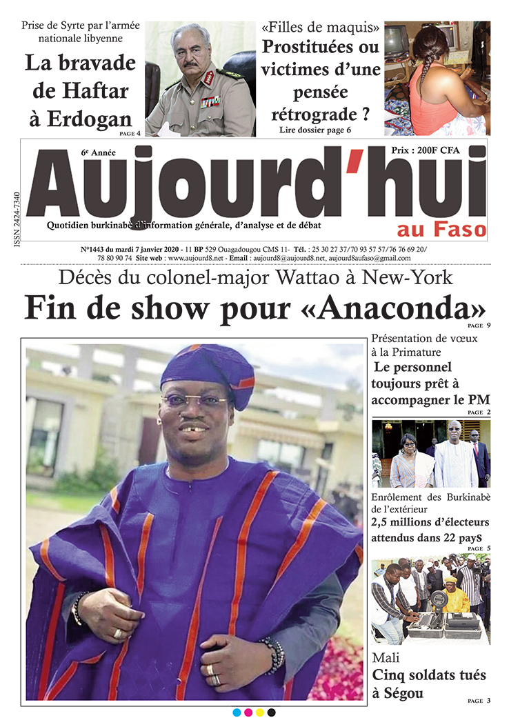 A la Une du 7 janvier 2020