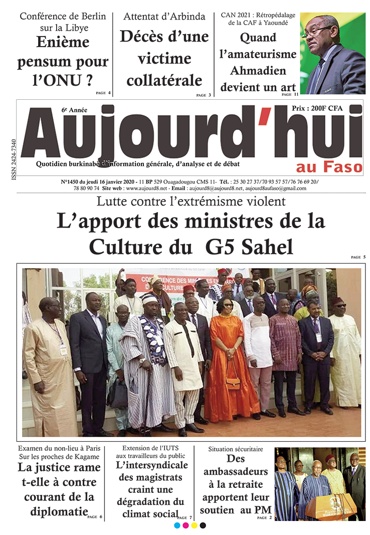 A la Une du 16 janvier 2020