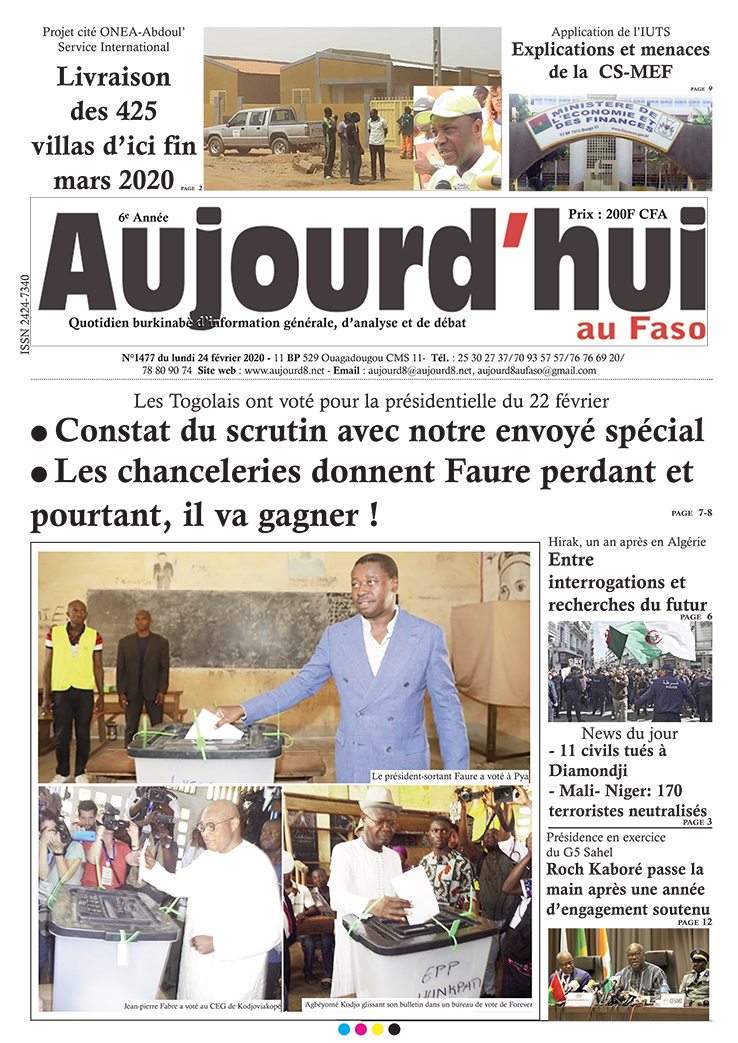 A la Une du 24 février 2020