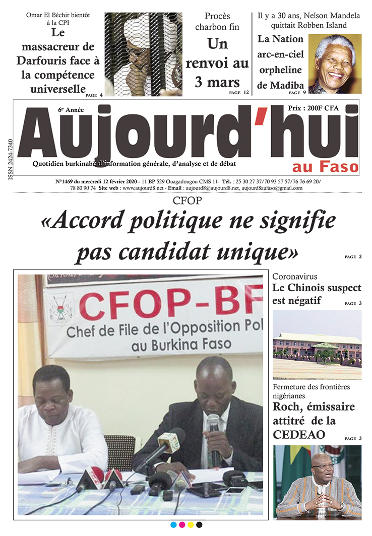 A la Une du 12 février 2020