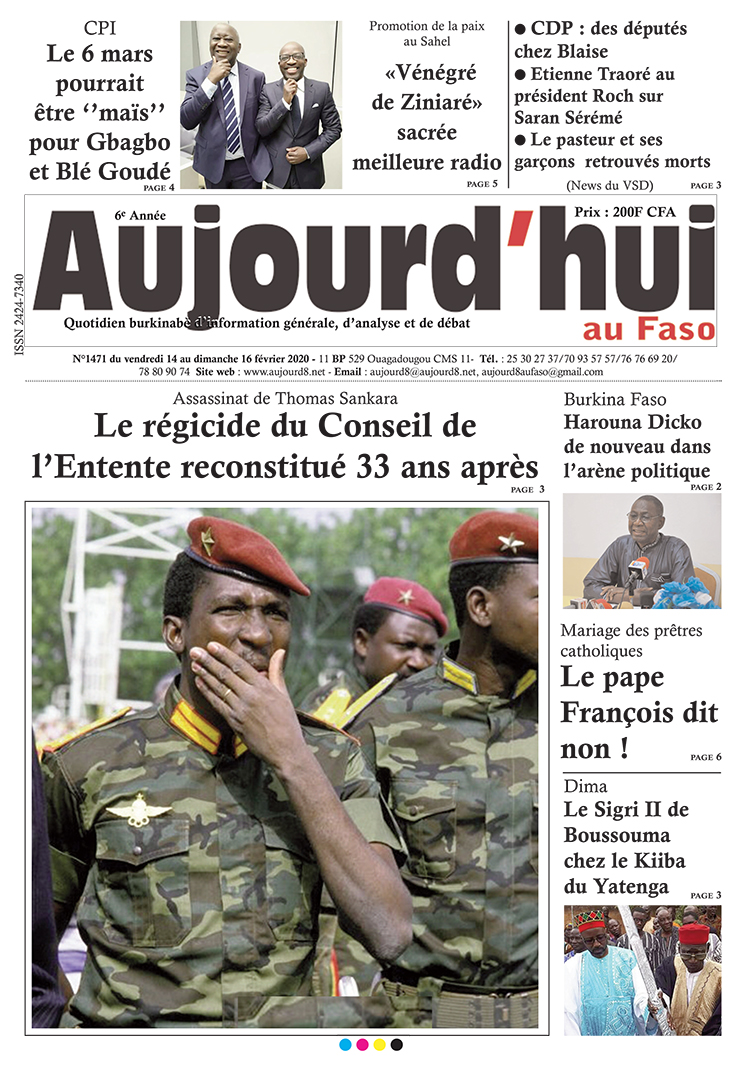 A la Une du 14 février 2020