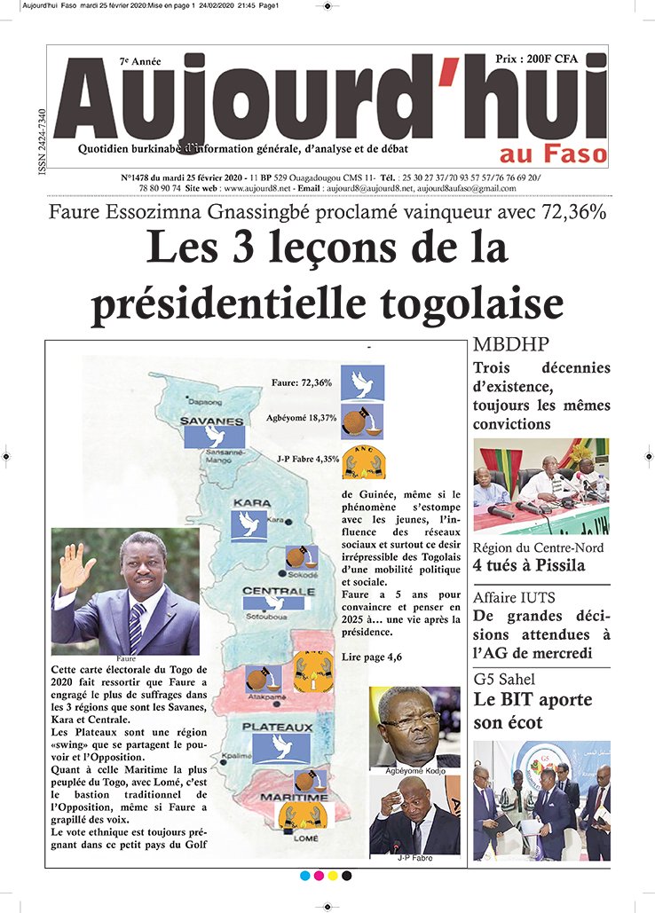 A la Une du 25 février 2020