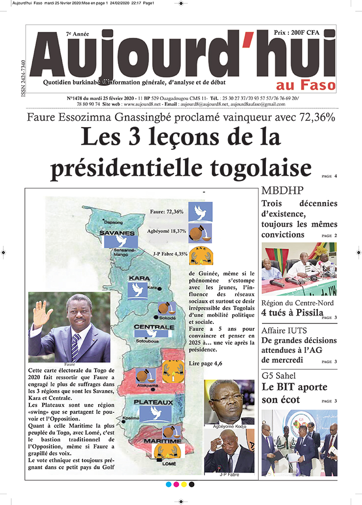 A la Une du 25 février 2020