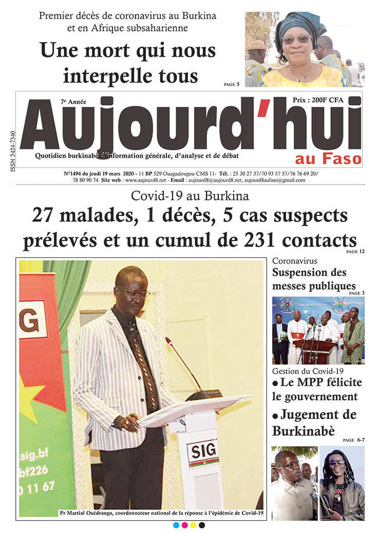 A la Une du  19 mars 2020