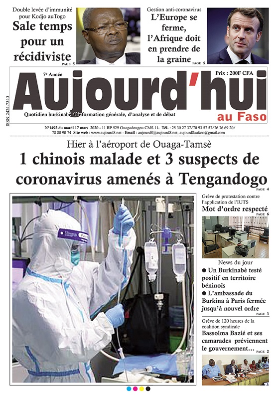 A la Une du 17 mars 2020