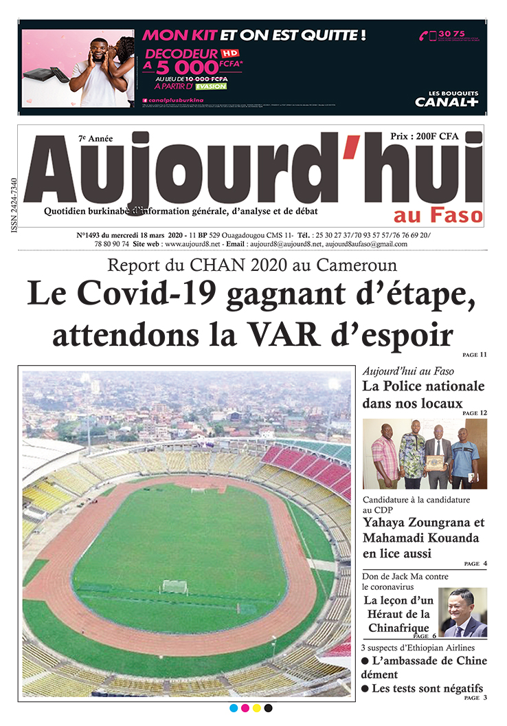 A la Une du 18 mars 2020